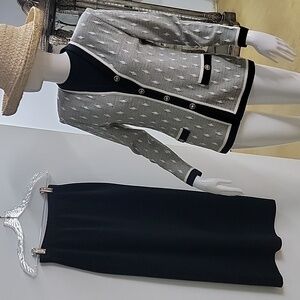 VINTAGE ST. JOHN Basics 3 Piece Emsemble Jacket Tank Skirt Size 2 and 4